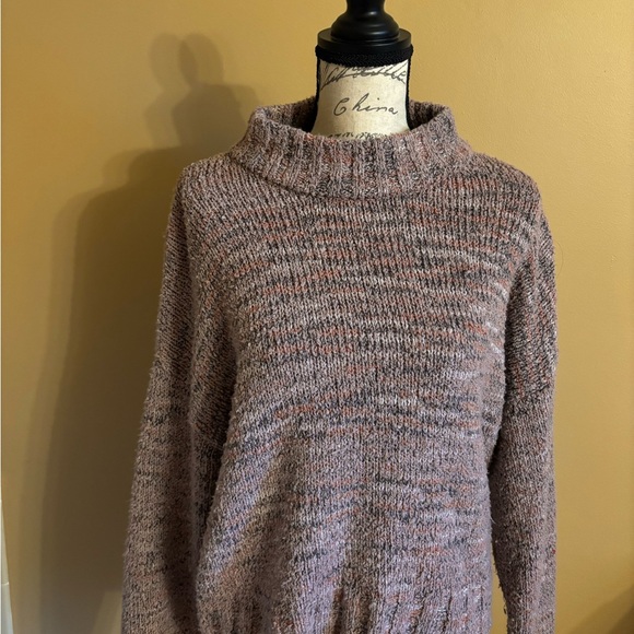 So Women’s Blush Pink Mock Neck Long Sleeve Sweater - Picture 2 of 7